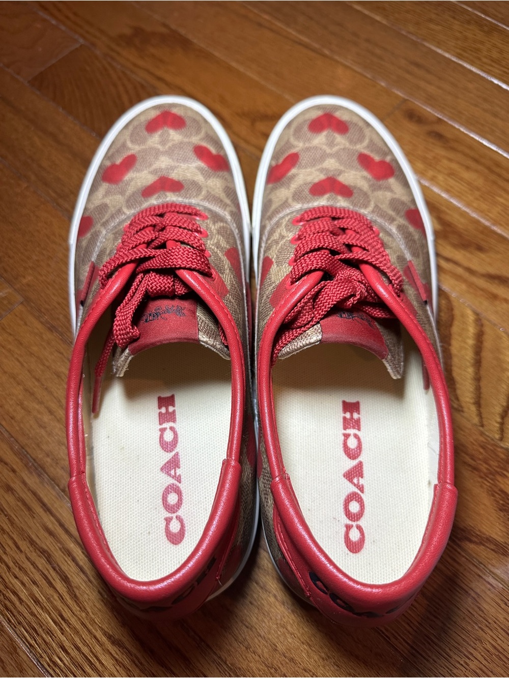 Coach Citysole Logo Heart Love Red Sneakers- Rare- 9.5 - Picture 2 of 8